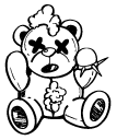 Graffiti Black and White Teddy Bear