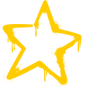 Graffiti Green Arrow and Yellow Star