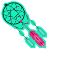 Green and Pink Dreamcatchers