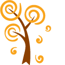 Hand-Drawn Autumn Trees