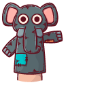 Lion and Elephant Finger Puppets
