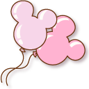 Mickey Mouse Shaped Balloons and Ice Cream