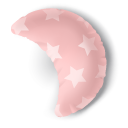 Pink Crescent Moon and Star Pillows