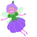 Purple Fairy and Flower Wand