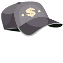 Rapper Gold Chain and Cap
