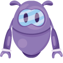 White and Purple Robots