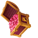 Wooden Chest with Rubies