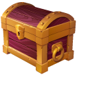 Wooden Chest with Rubies
