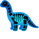 X-Ray Dinosaurs' Silhouettes