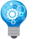 Yellow and Blue Light Bulbs
