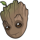 Baby Groot and Rocket