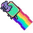 Vaporwave Nyan Cat Meme