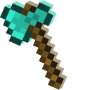 Minecraft Diamond Axe and Birch Log