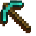 Minecraft Diamond Pickaxe and Block of Diamond