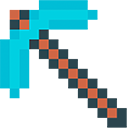 Minecraft Diamond Pickaxe & Steve