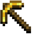 Minecraft Golden Pickaxe and Lab Table