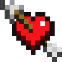 Minecraft Heart with Arrow and Pink Creeper
