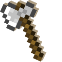 Minecraft Iron Axe and Oak Log