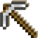 Minecraft Iron Pickaxe and Gold Ore
