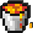 Minecraft Lava Bucket and Sword