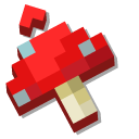 Minecraft Mushroom Block and Red Mushroom