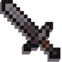 Minecraft Netherite Sword and Netherite Armor Steve