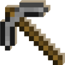 Minecraft Stone Pickaxe and Block of Iron