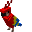 Minecraft Wheat Seeds and Red Parrot