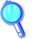 Minimal Blue Mirror