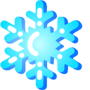 Minimal Blue Snowflake