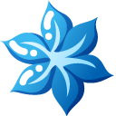 Minimal Gradient Blue Flower