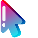Minimal Gradient Red Blue Scissors