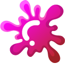 Minimal Gradient Red Pink Blot