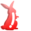 Minimal Gradient Red Rabbit