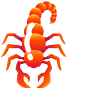 Minimal Gradient Red Scorpion