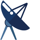 Minimal Blue Satellite Dish