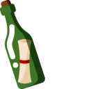 Minimal Bottle with Message