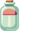 Minimal Mushroom in Glass Jar