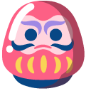 Minimal Pink Daruma Doll