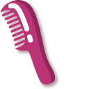 Minimal Pink Hair Comb