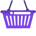 Minimal Purple Shopping Basket