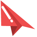 Minimal Red Paper Airplane
