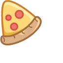 Cute Mochi Mochi Peach Cat and Pizza