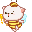 Cute Mochi Mochi Peach Cat Bee