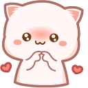 Cute Mochi Mochi Peach Cat Shy
