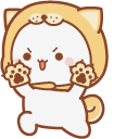 Kawaii Mochi Mochi Peach and Goma Cats in Dog and Tiger Costumes