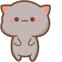 Kawaii Mochi Mochi Peach Cats Goma and Blue Fish