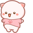 Kawaii Mochi Mochi Peach Cats Peach and Goma T-Shirts