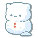 Mochi Mochi Peach Cat and Peach Snowman