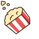 Mochi Mochi Peach Cat and Popcorn